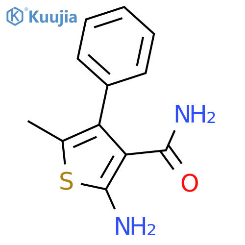 2-Amino-5-methyl-4-phenylthiophene-3-carboxamide structure