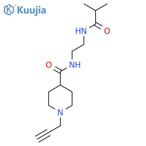 2-methyl-N-(2-{1-(prop-2-yn-1-yl)piperidin-4-ylformamido}ethyl)propanamide structure