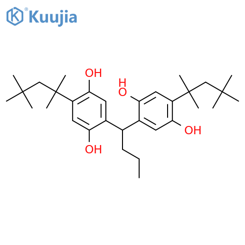 2,2'-(Butane-1,1-diyl)bis[5-(2,4,4-trimethylpentan-2-yl)benzene-1,4-diol] structure