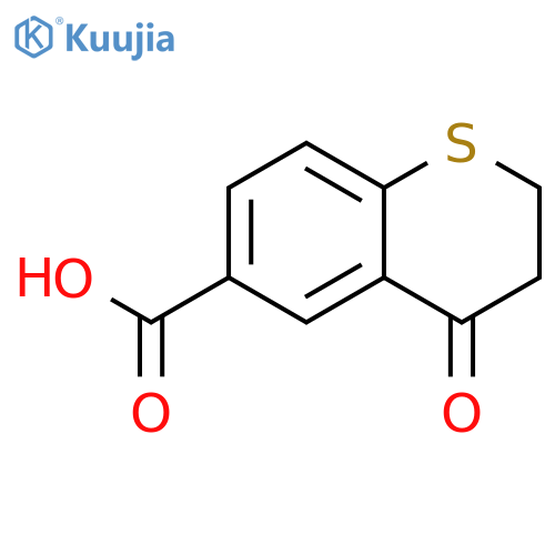 2H-1-Benzothiopyran-6-carboxylic acid, 3,4-dihydro-4-oxo- structure