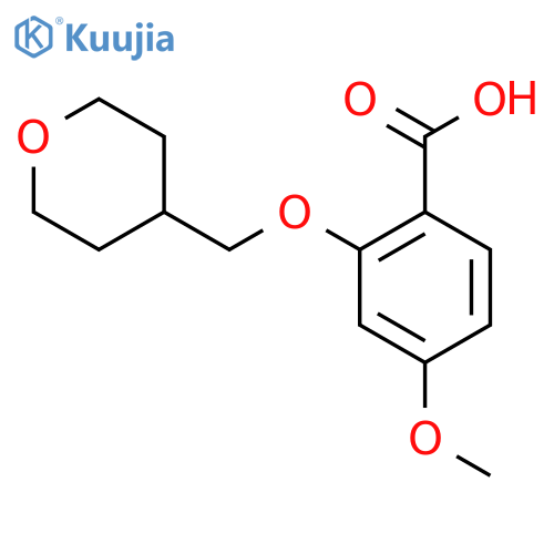 4-Methoxy-2-((tetrahydro-2H-pyran-4-yl)methoxy)benzoic acid structure