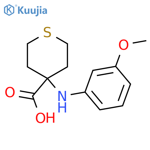 4-[(3-METHOXYPHENYL)AMINO]THIANE-4-CARBOXYLICACID structure