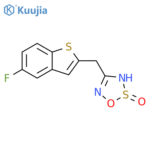 3H-1,2,3,5-Oxathiadiazole, 4-[(5-fluorobenzo[b]thien-2-yl)methyl]-,2-oxide structure