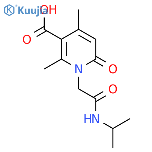 2,4-dimethyl-6-oxo-1-{(propan-2-yl)carbamoylmethyl}-1,6-dihydropyridine-3-carboxylic acid structure