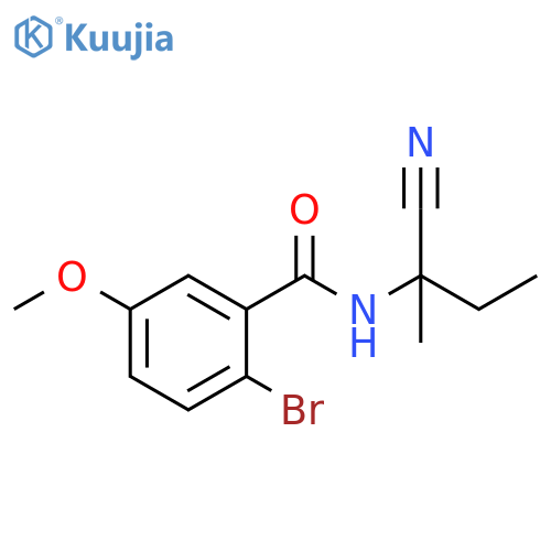 2-Bromo-N-(1-cyano-1-methylpropyl)-5-methoxybenzamide structure