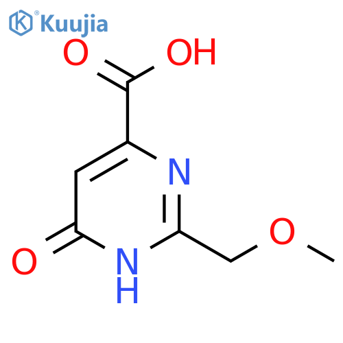 2-(methoxymethyl)-6-oxo-1,6-dihydropyrimidine-4-carboxylic acid structure