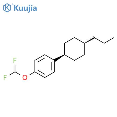 Benzene, 1-(difluoromethoxy)-4-(4-propylcyclohexyl)-, trans- structure
