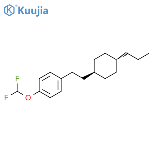 Benzene, 1-(difluoromethoxy)-4-[2-(4-propylcyclohexyl)ethyl]-, trans- structure