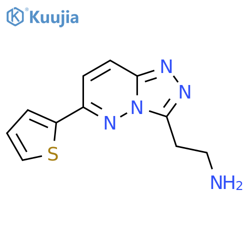 2-[6-(thiophen-2-yl)-[1,2,4]triazolo[4,3-b]pyridazin-3-yl]ethan-1-amine structure