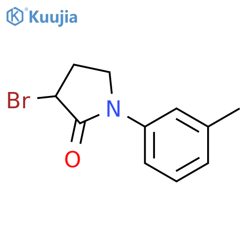 3-bromo-1-(3-methylphenyl)pyrrolidin-2-one structure