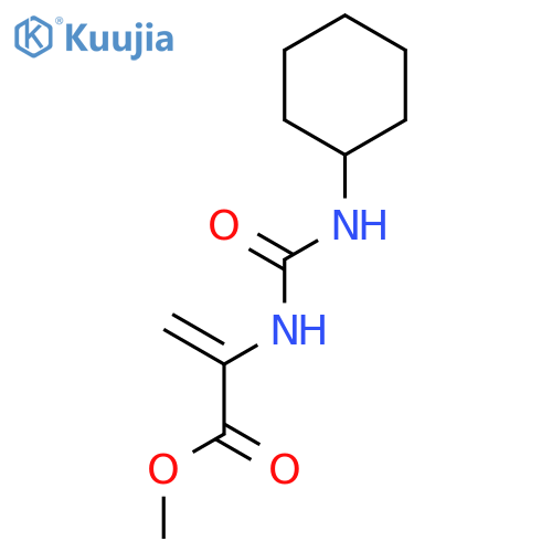 2-Propenoic acid, 2-[[(cyclohexylamino)carbonyl]amino]-, methyl ester structure