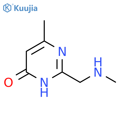 6-methyl-2-(methylamino)methyl-3,4-dihydropyrimidin-4-one structure