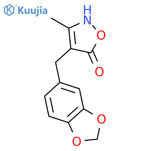 5(2H)-Isoxazolone, 4-(1,3-benzodioxol-5-ylmethyl)-3-methyl- structure
