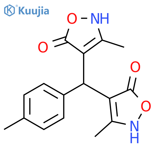 5(2H)-Isoxazolone, 4,4'-[(4-methylphenyl)methylene]bis[3-methyl- structure