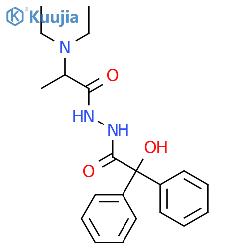 Benzeneacetic acid, a-hydroxy-a-phenyl-,2-[2-(diethylamino)-1-oxopropyl]hydrazide structure