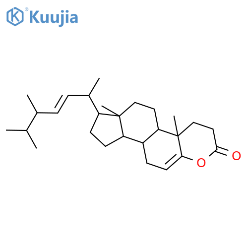 Cyclopenta[5,6]naphtho[2,1-b]pyran-2(3H)-one, 4,4a,4b,5,6,6a,7,8,9,9a,9b,10-dodecahydro-4a,6a-dimethyl-7-[(1R,2E,4R)-1,4,5-trimethyl-2-hexen-1-yl]-, (4aR,4bS,6aR,7R,9aS,9bS)- structure