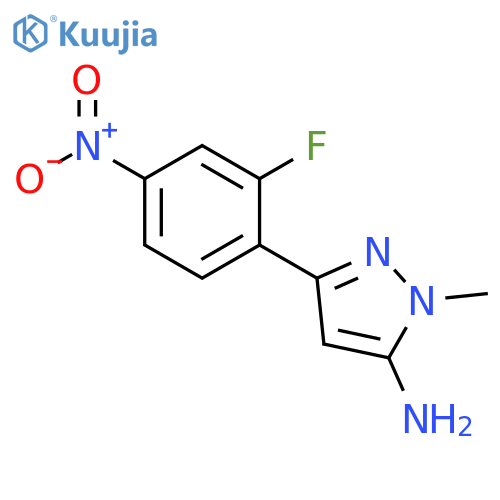 3-(2-fluoro-4-nitrophenyl)-1-methyl-1H-pyrazol-5-amine structure