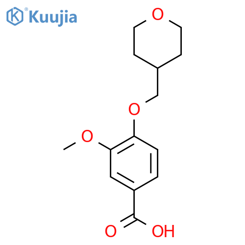 3-Methoxy-4-(oxan-4-ylmethoxy)benzoic acid structure