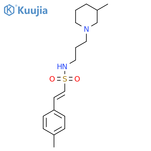 2-(4-methylphenyl)-N-[3-(3-methylpiperidin-1-yl)propyl]ethene-1-sulfonamide structure
