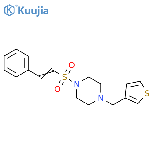 1-[(2-Phenylethenyl)sulfonyl]-4-(3-thienylmethyl)piperazine structure