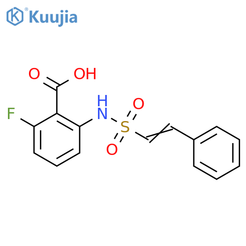 2-Fluoro-6-[[(2-phenylethenyl)sulfonyl]amino]benzoic acid structure