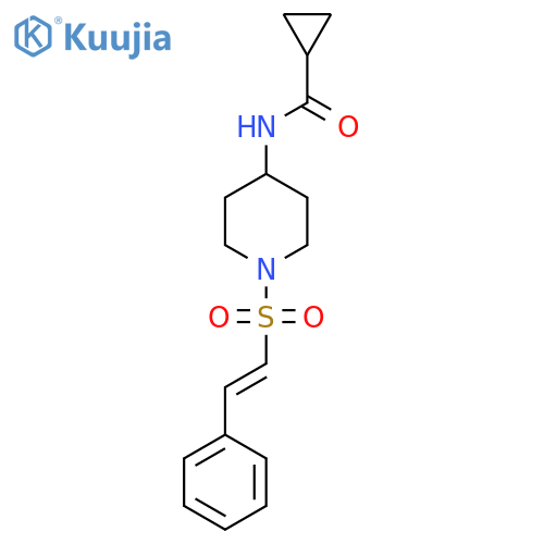 N-[1-(2-phenylethenesulfonyl)piperidin-4-yl]cyclopropanecarboxamide structure