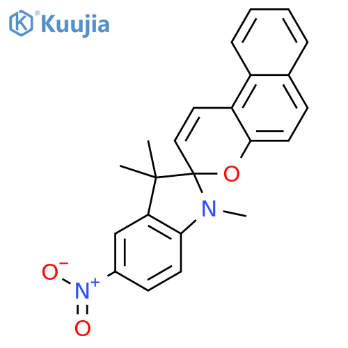 Spiro[2H-indole-2,3'-[3H]naphtho[2,1-b]pyran], 1,3-dihydro-1,3,3-trimethyl-5-nitro- structure