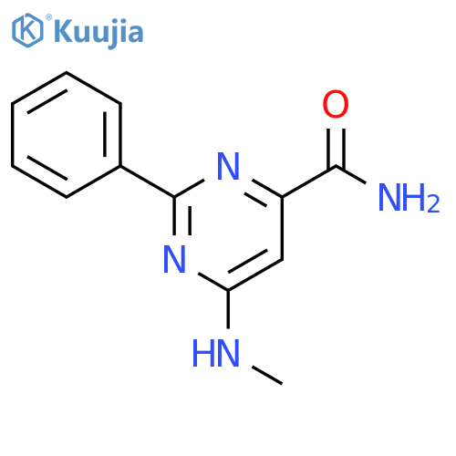 6-(methylamino)-2-phenylpyrimidine-4-carboxamide structure