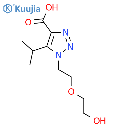 1-2-(2-hydroxyethoxy)ethyl-5-(propan-2-yl)-1H-1,2,3-triazole-4-carboxylic acid structure