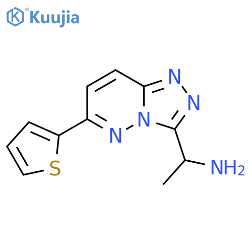 1-[6-(thiophen-2-yl)-[1,2,4]triazolo[4,3-b]pyridazin-3-yl]ethan-1-amine structure