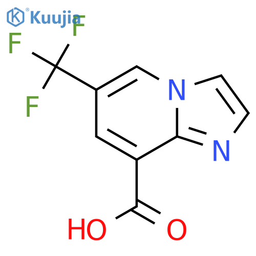 6-(trifluoromethyl)imidazo1,2-apyridine-8-carboxylic acid structure