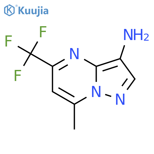 7-methyl-5-(trifluoromethyl)pyrazolo1,5-apyrimidin-3-amine structure