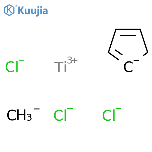 Titanium,trichloro[(1,2,3,4,5-h)-1-methyl-2,4-cyclopentadien-1-yl]- structure