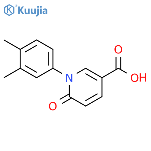 1-(3,4-dimethylphenyl)-6-oxo-1,6-dihydropyridine-3-carboxylic acid structure