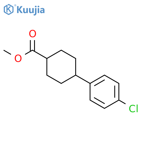 CYCLOHEXANECARBOXYLIC ACID,4-(4-CHLOROPHENYL)-,METHYL ESTER structure