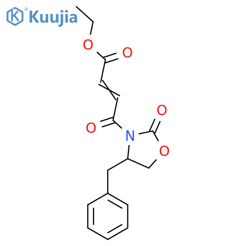 Ethyl 4-(4-benzyl-2-oxo-1,3-oxazolidin-3-yl)-4-oxobut-2-enoate structure