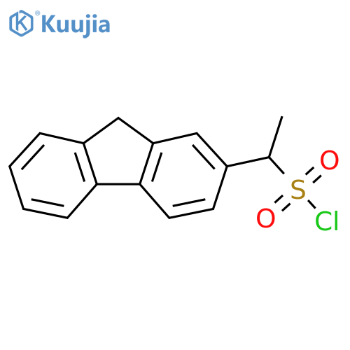 1-(9H-fluoren-2-yl)ethane-1-sulfonyl chloride structure
