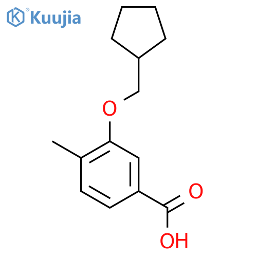 3-(Cyclopentylmethoxy)-4-methylbenzoic acid structure