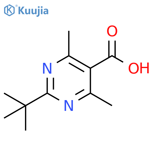2-tert-butyl-4,6-dimethylpyrimidine-5-carboxylic
acid structure