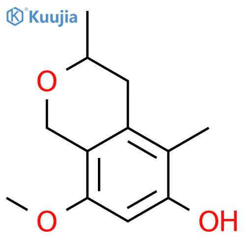 (3S)-3,5-dimethyl-8-methoxy-3,4-dihydro-1H-isochromen-6-ol structure