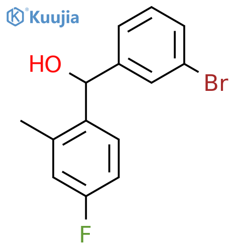 (3-Bromophenyl)(4-fluoro-2-methylphenyl)methanol structure