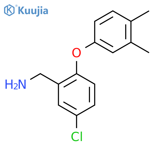 [5-Chloro-2-(3,4-dimethylphenoxy)phenyl]methanamine structure