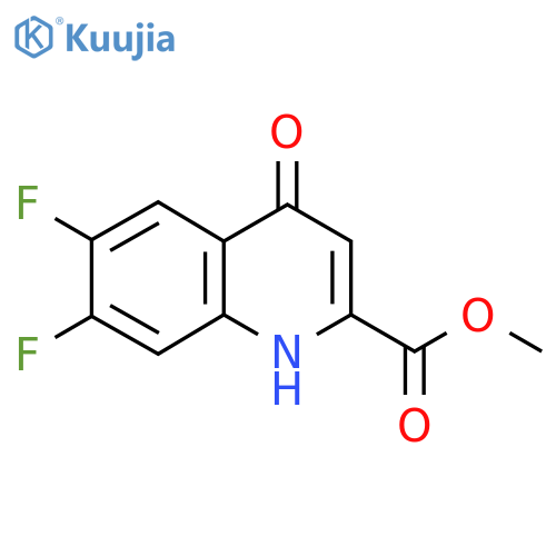 Methyl 6,7-difluoro-4-oxo-1,4-dihydroquinoline-2-carboxylate structure