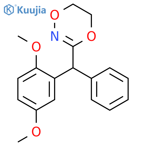 1,4,2-Dioxazine, 3-[(2,5-dimethoxyphenyl)phenylmethyl]-5,6-dihydro- structure
