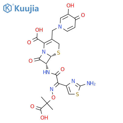 5-Thia-1-azabicyclo[4.2.0]oct-2-ene-2-carboxylicacid,7-[[(2-amino-4-thiazolyl)[(1-carboxy-1-methylethoxy)imino]acetyl]amino]-3-[(3-hydroxy-4-oxo-1(4H)-pyridinyl)methyl]-8-oxo-,[6R-[6a,7b(Z)]]- (9CI) structure