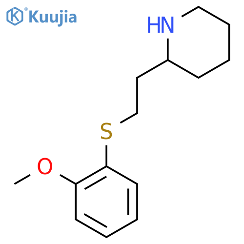 2-{2-(2-methoxyphenyl)sulfanylethyl}piperidine structure