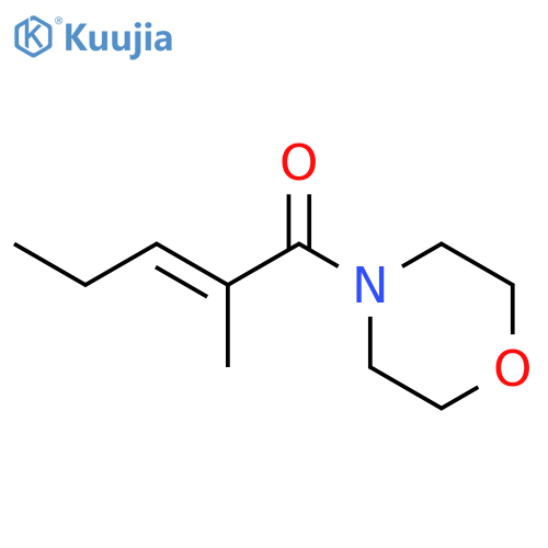 Morpholine, 4-[(2E)-2-methyl-1-oxo-2-pentenyl]- structure