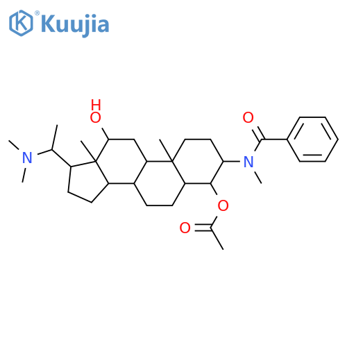 Benzamide, N-[(3b,4b,5a,12b,20S)-4-(acetyloxy)-20-(dimethylamino)-12-hydroxypregnan-3-yl]-N-methyl-(9CI) structure