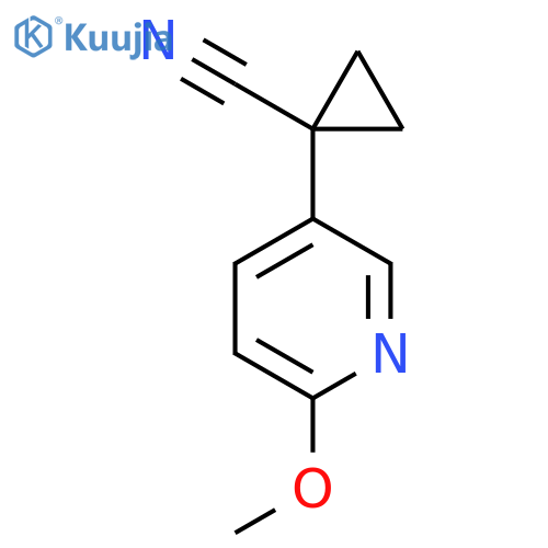 1-(6-methoxypyridin-3-yl)cyclopropane-1-carbonitrile structure