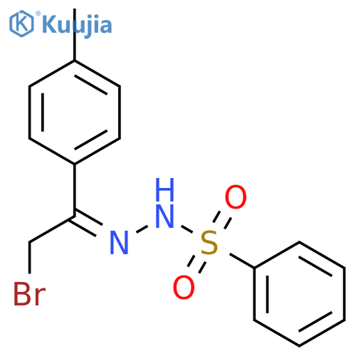 Benzenesulfonic acid, [2-bromo-1-(4-methylphenyl)ethylidene]hydrazide structure